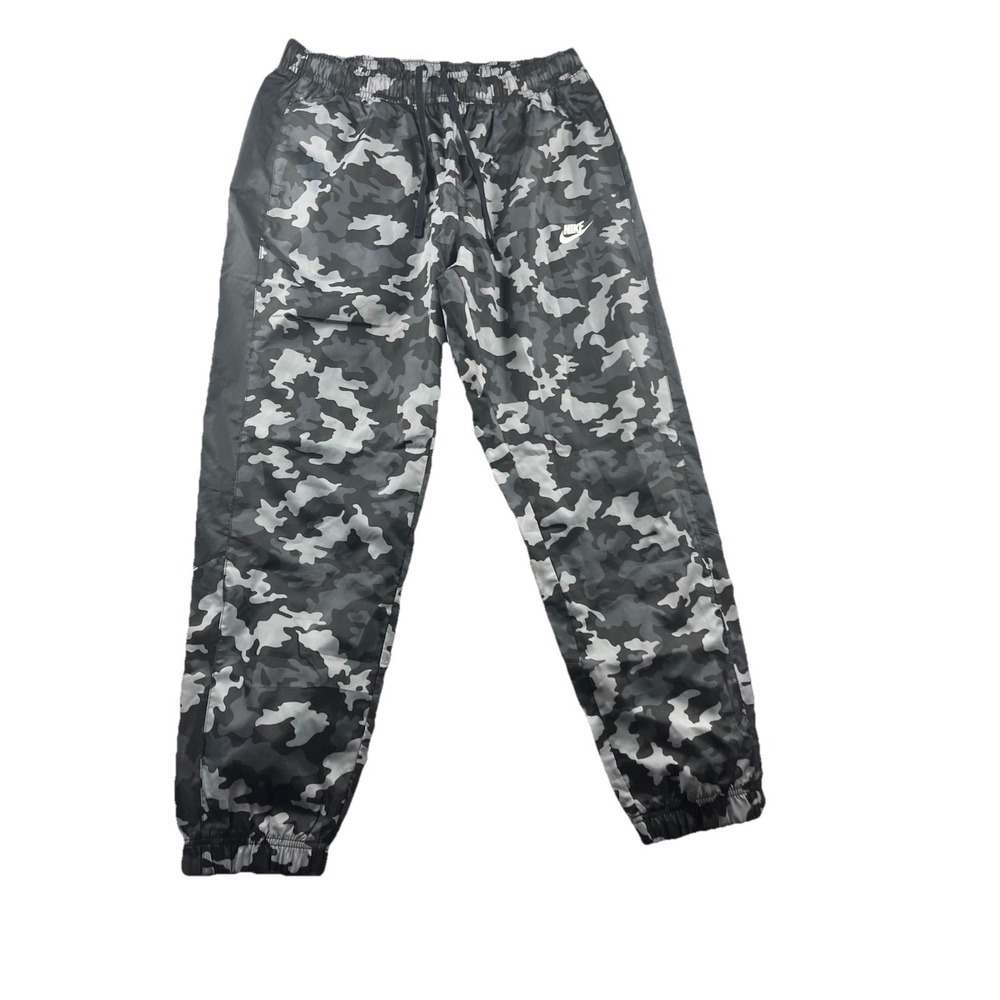 Nike Black and Gray Camo Windbreaker Pants